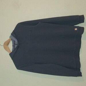 Marine Layer Blue Waffle Hoodie with Hidden Chest Pocket